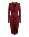Alexandre Vauthier Woman Midi Dress Brick Size 10 Viscose, Elastane In Red