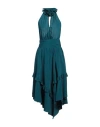 Alexandre Vauthier Woman Midi Dress Deep Teal Size 6 Acetate, Silk, Elastane In Green