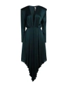 Alexandre Vauthier Woman Midi Dress Deep Teal Size 8 Acetate, Silk In Green