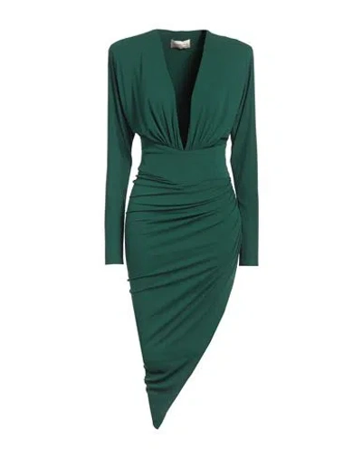 Alexandre Vauthier Woman Midi Dress Green Size 6 Viscose, Elastane