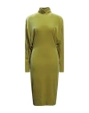 Alexandre Vauthier Woman Midi Dress Lime Green Size 6 Polyester, Elastane