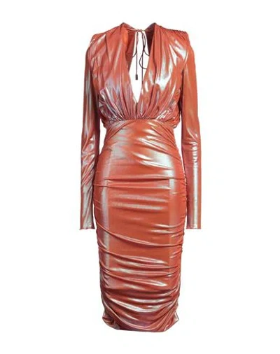 Alexandre Vauthier Woman Midi Dress Orange Size 8 Viscose