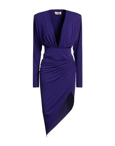 Alexandre Vauthier Woman Midi Dress Purple Size 6 Viscose, Elastane In Blue