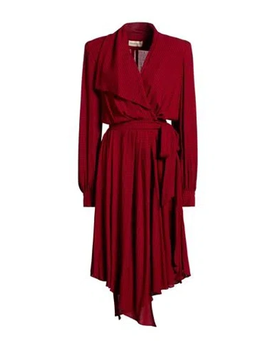 Alexandre Vauthier Woman Midi Dress Red Size 4 Viscose, Wool