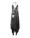 Alexandre Vauthier Woman Midi Dress Silver Size 6 Polyester, Elastane In Silver