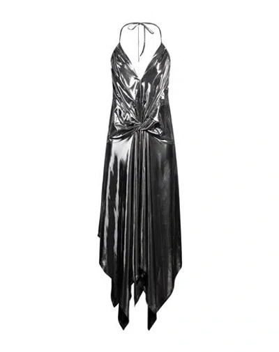 Alexandre Vauthier Woman Midi Dress Silver Size 6 Polyester, Elastane