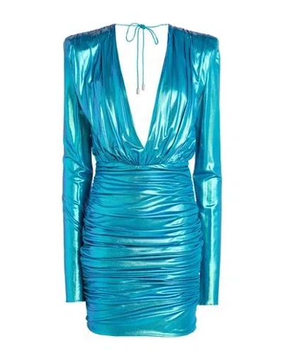 ALEXANDRE VAUTHIER ALEXANDRE VAUTHIER WOMAN MIDI DRESS TURQUOISE SIZE 8 VISCOSE