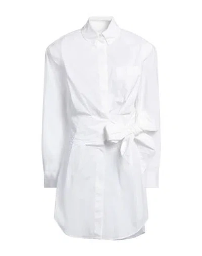 Alexandre Vauthier Woman Midi Dress White Size 10 Cotton, Elastane