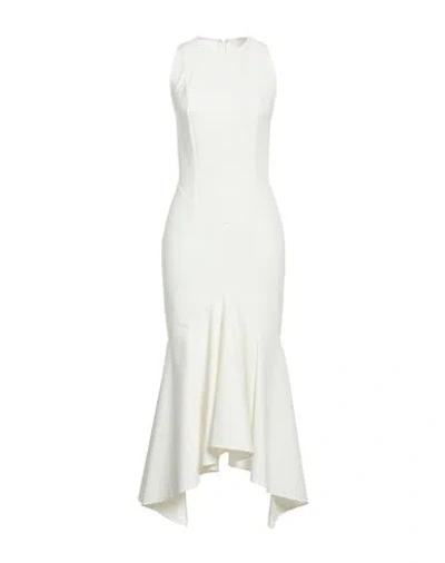 Alexandre Vauthier Woman Midi Dress White Size 8 Polyester, Elastane