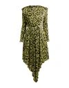 Alexandre Vauthier Woman Midi Dress Yellow Size 6 Silk In Green