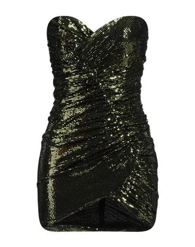 Alexandre Vauthier Woman Mini Dress Lime Green Size 4 Polyamide, Polyester, Elastane