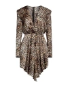 Alexandre Vauthier Woman Mini Dress Beige Size 4 Silk In Beige