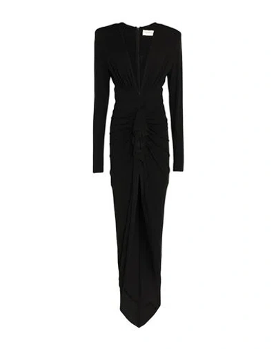 Alexandre Vauthier Ruffled Ruched Stretch-crepe Maxi Dress In Black