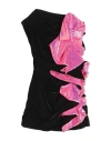 Alexandre Vauthier Sequined Jersey Mini Dress W/ Ruffles In Black