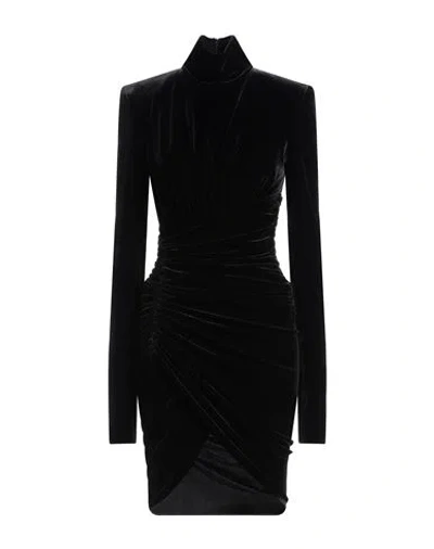 Alexandre Vauthier Woman Mini Dress Black Size 6 Polyester, Elastane