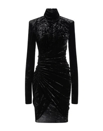 Alexandre Vauthier Woman Mini Dress Black Size 8 Polyester, Elastane