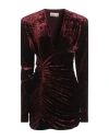 Alexandre Vauthier Woman Mini Dress Burgundy Size 10 Polyester, Elastane In Red