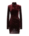 Alexandre Vauthier Woman Mini Dress Burgundy Size 2 Polyester, Elastane