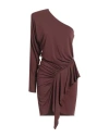 Alexandre Vauthier Woman Mini Dress Burgundy Size 8 Viscose, Elastane