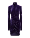 Alexandre Vauthier Woman Mini Dress Dark Purple Size 6 Polyester, Elastane