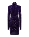 Alexandre Vauthier Woman Mini Dress Dark Purple Size 6 Polyester, Elastane In Purple