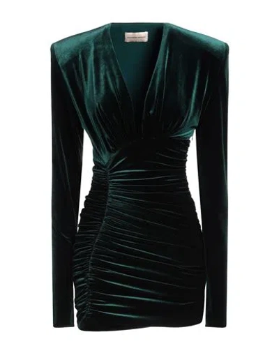Alexandre Vauthier Woman Mini Dress Emerald Green Size 6 Polyester, Elastane