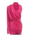 Alexandre Vauthier Ruched One-shoulder Dress In Red