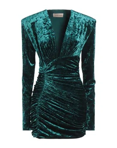 Alexandre Vauthier Woman Mini Dress Green Size 6 Polyester, Elastane