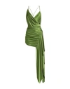 Alexandre Vauthier Woman Mini Dress Military Green Size 8 Viscose, Polyamide In Green