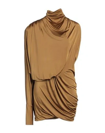Alexandre Vauthier Woman Mini Dress Mustard Size 8 Viscose, Elastane In Yellow