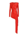 Alexandre Vauthier Ruched Minidress In Orange