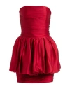 Alexandre Vauthier Woman Short Dress Red Size 6 Silk In Red