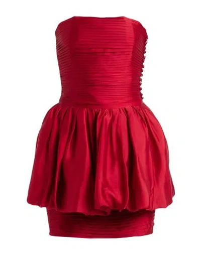 Alexandre Vauthier Woman Short Dress Red Size 6 Silk