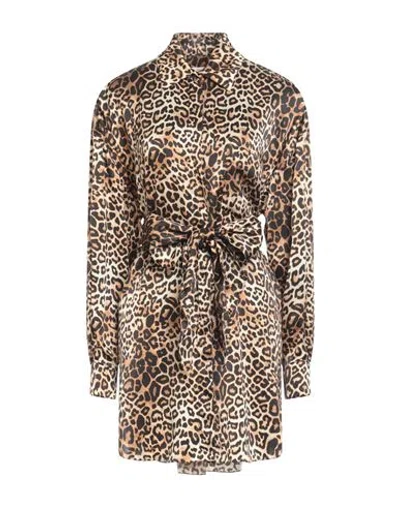 Alexandre Vauthier Woman Short Dress Sand Size 8 Silk In Beige