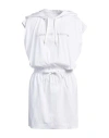 Alexandre Vauthier Woman Mini Dress White Size L Cotton, Glass