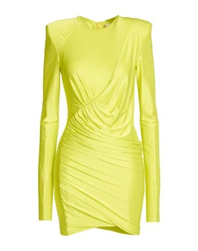 Alexandre Vauthier Woman Mini Dress Yellow Size 4 Viscose, Elastane In Multi