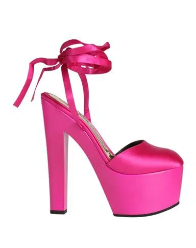 Alexandre Vauthier Woman Pumps Fuchsia Size 11 Textile Fibers In Pink