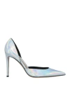 Alexandre Vauthier Woman Pumps Silver Size 10 Soft Leather In Silver