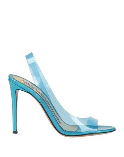 Alexandre Vauthier Woman Sandals Azure Size 6 Plastic