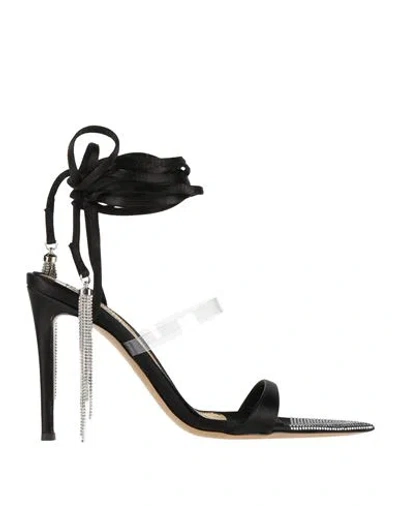 Alexandre Vauthier Woman Sandals Black Size 5 Textile Fibers