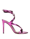 Alexandre Vauthier Woman Sandals Mauve Size 6 Leather In Purple