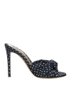 Alexandre Vauthier Woman Sandals Midnight Blue Size 7 Textile Fibers