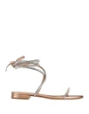 ALEXANDRE VAUTHIER ALEXANDRE VAUTHIER WOMAN SANDALS ROSE GOLD SIZE 7.5 SYNTHETIC FIBERS