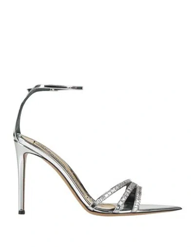 Alexandre Vauthier Crystal Embellished Sandals Argento 41 In Silver