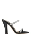 Alexandre Vauthier Woman Sandals Silver Size 8 Textile Fibers In Silver