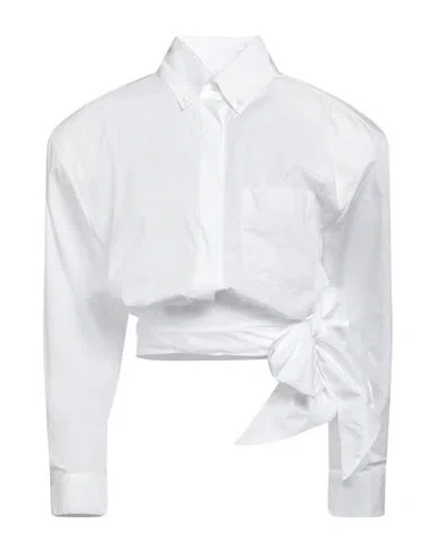 Alexandre Vauthier Woman Shirt White Size 6 Cotton