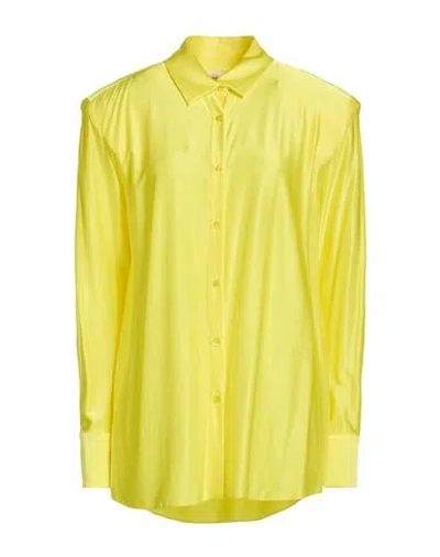 Alexandre Vauthier Woman Shirt Yellow Size 8 Viscose, Elastane