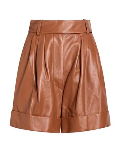 Alexandre Vauthier Woman Shorts & Bermuda Shorts Tan Size 8 Sheepskin In Brown