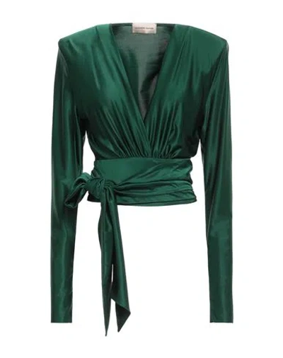 Alexandre Vauthier Woman Shrug Green Size 6 Viscose, Elastane In Green