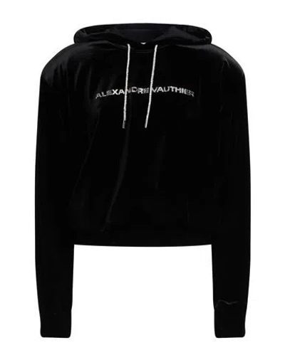 Alexandre Vauthier Woman Sweatshirt Black Size M Polyester, Elastane